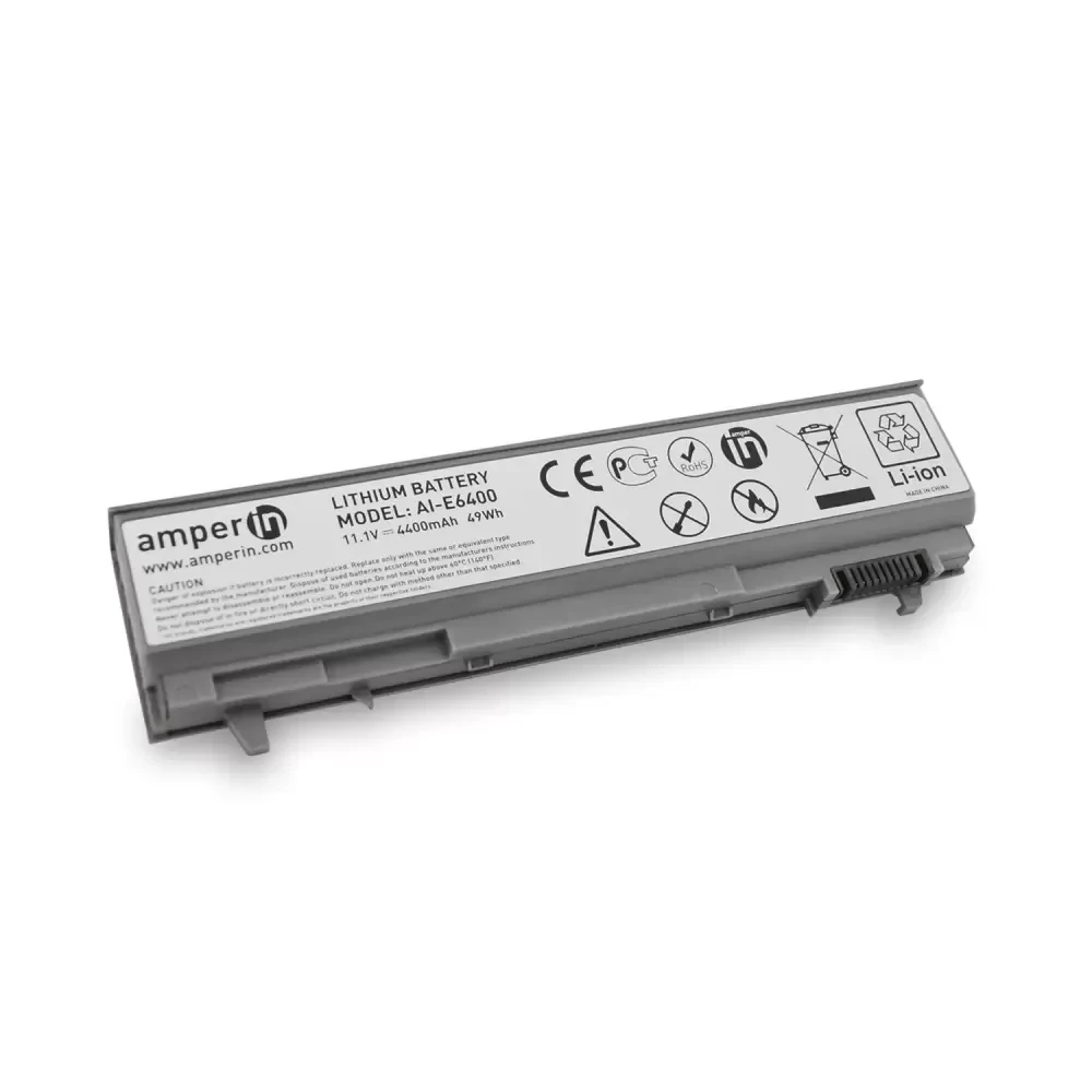 Аккумулятор (батарея) Amperin AI-E6400 для ноутбука Dell Latitude E6400 4400мАч (49Wh), серый