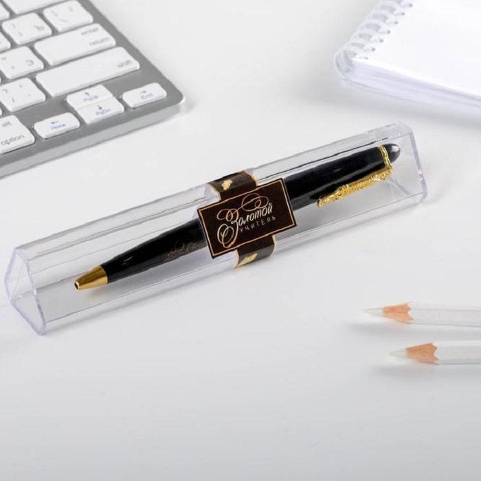 Подарочная ручка «Золотой учитель» в футляре - фото 1 - id-p166227772