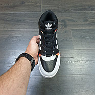 Кроссовки Adidas Drop Step Mid Black White, фото 3