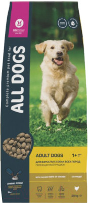 Корм для собак All Dogs Для взрослых собак с курицей
