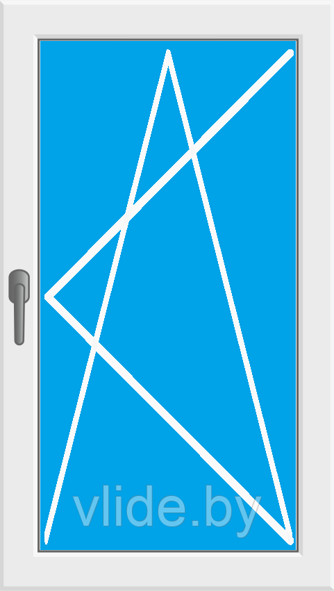 1-створчатое окно ПВХ с открыванием