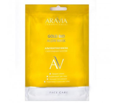 Альгинатная маска с коллоидным золотом Gold Bio Algin Mask, 30 г, ARAVIA Laboratories - фото 1 - id-p166297714