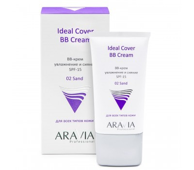 BB-крем увлажняющий SPF-15 Ideal Cover BB-Cream Sand 02, 50 мл, ARAVIA Professional - фото 1 - id-p166297720