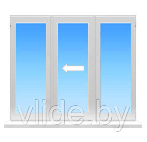 Алюминивая раздвижная балконная рама 3 створки - фото 1 - id-p166304867