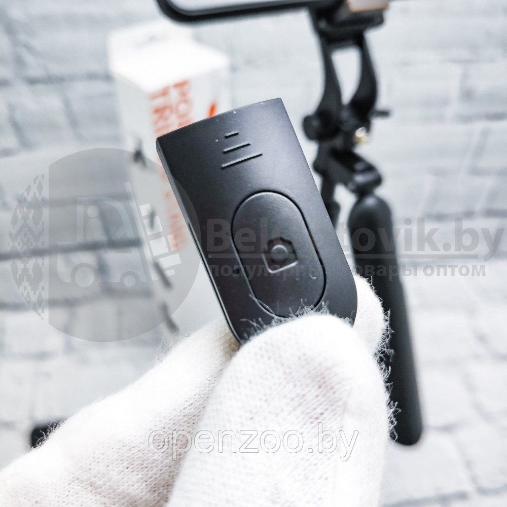 Жесткий устойчивый селфи штатив монопод Portable Tripod Stand A61, Bluetooth (150-32 см) - фото 6 - id-p166308862