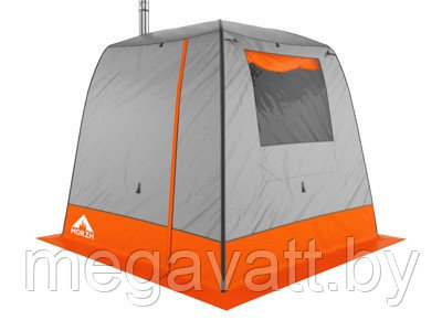 Палатка-баня MORZH Лайт (без печи) серая-оранжевая - фото 1 - id-p166309589