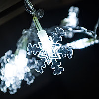 Гирлянда светодиодная "Снежинка" 10LED, пластик, 1.5м, 2хАА Рейтинг: