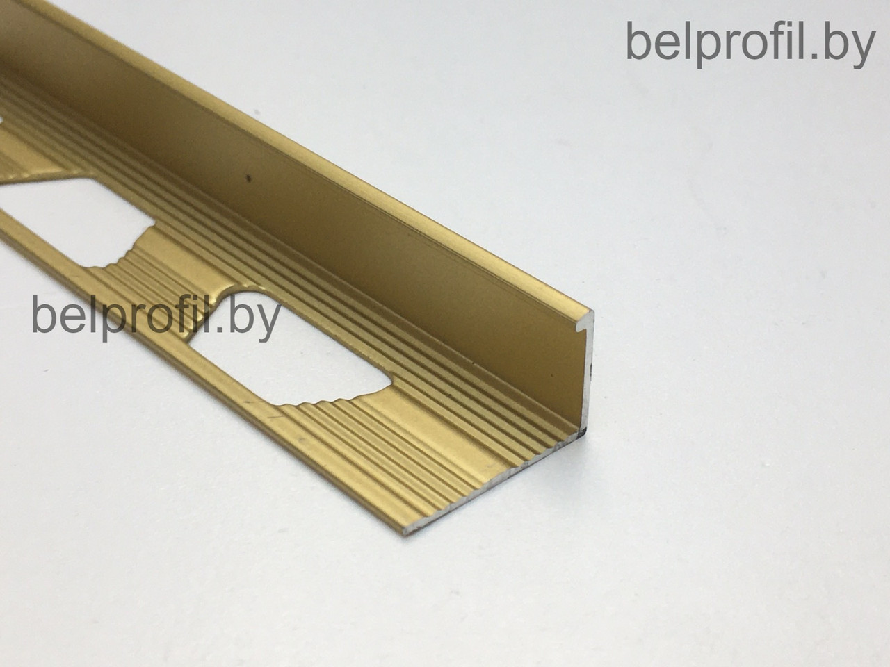 Уголок для плитки L-образный 12 мм, цвет золото мат, 270 см, фото 1