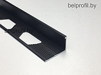 Уголок для плитки L-образный 10 мм, цвет черный матовый 270 см, фото 1