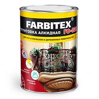 Грунтовка ГФ-021 красно-коричневый, 0.8кг. FARBITEX