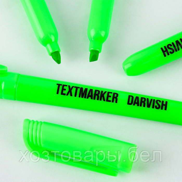 Маркер-выделитель на водной основе "Darvish" зеленый - фото 2 - id-p166326767