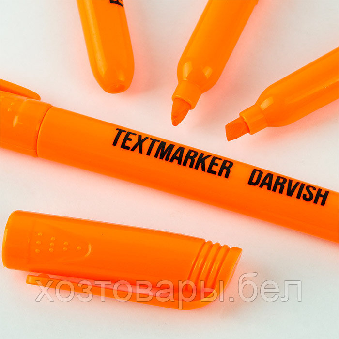 Маркер-выделитель на водной основе "Darvish" оранжевый - фото 2 - id-p166326768