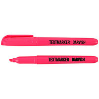 Маркер текстовыделитель розовый на водной основе "Darvish"