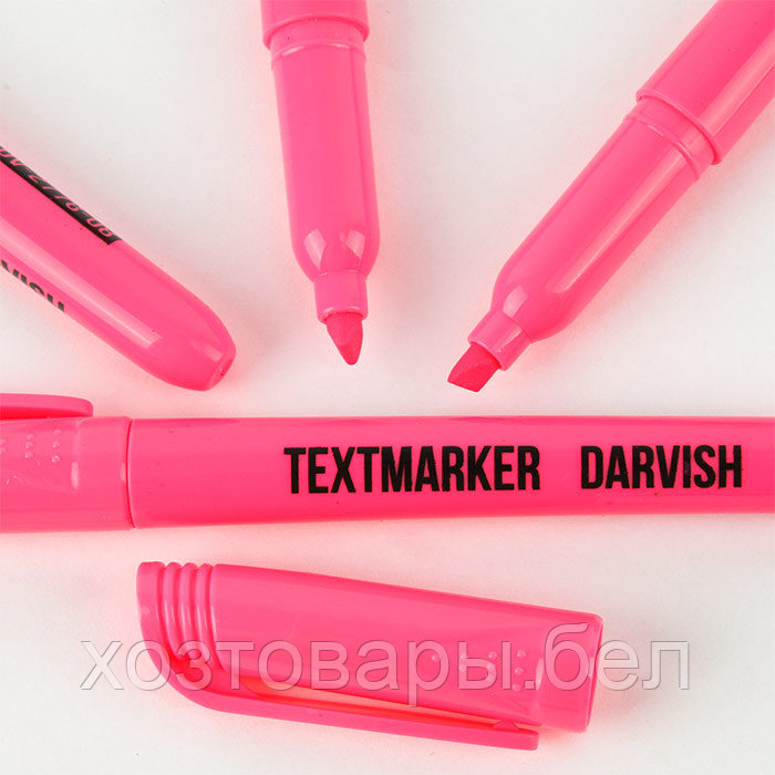 Маркер-выделитель на водной основе "Darvish" розовый - фото 2 - id-p166326769