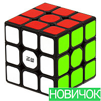 Кубик 3x3 MoFangGe Sail W / черный пластик / с наклейками / Мофанг, фото 1