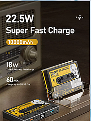 Внешний аккумулятор Remax Power Bank Tape 22.5W Fast Charging 10000 mah Black RPP-158