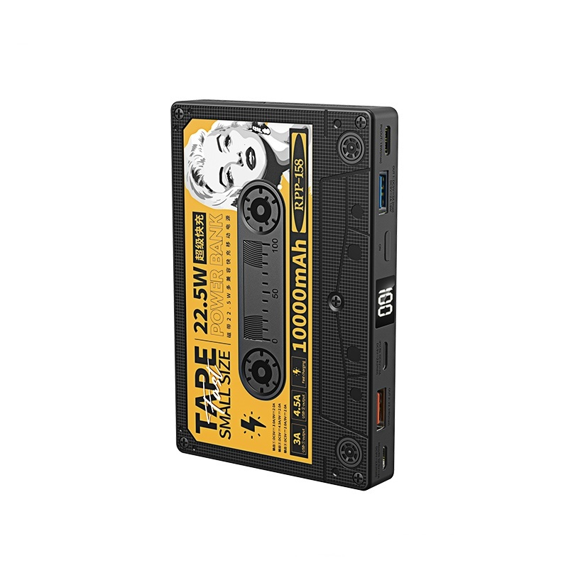 Внешний аккумулятор Remax Power Bank Tape 22.5W Fast Charging 10000 mah Black RPP-158 - фото 3 - id-p166327188