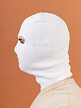 Балаклава (шапка-маска) зимняя белая., фото 3