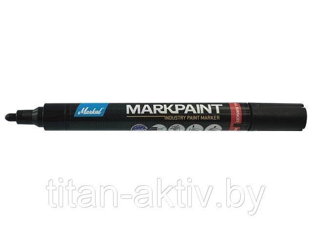 Маркер промышл. перманентный на основе жидк. краски MARKAL MARKPAINT ЧЕРНЫЙ (Толщина линии 2 мм. Цве - фото 1 - id-p166337847