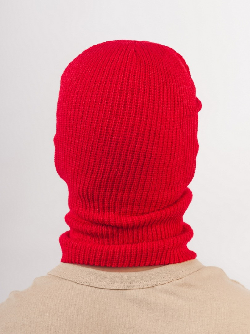 Балаклава (шапка-маска) зимняя Red. - фото 3 - id-p166362218