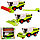 8889A-3 Комбайн детский уборочный инерционный Harvester (зелёный с белым), пластик, 35 см, от 3 лет, фото 3