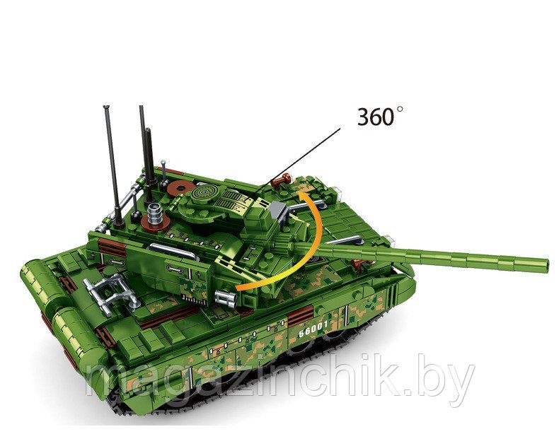 Конструктор Основной боевой танк Тип 99 66001, аналог Лего - фото 2 - id-p166363394