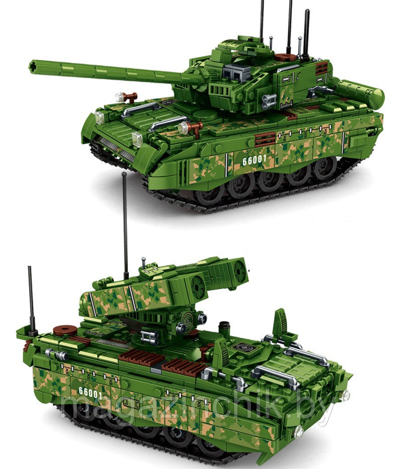 Конструктор Основной боевой танк Тип 99 66001, аналог Лего - фото 5 - id-p166363394