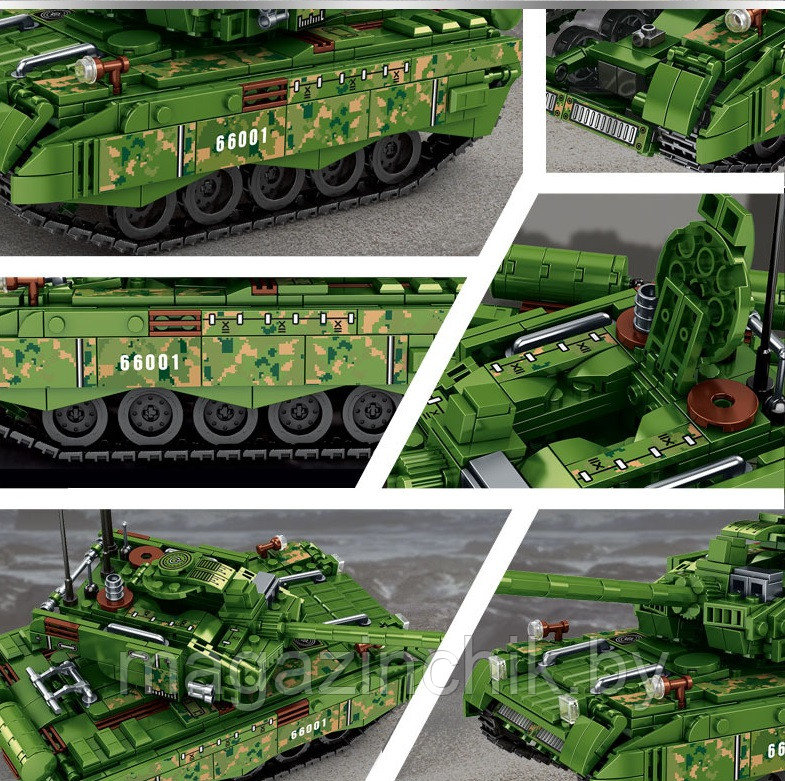 Конструктор Основной боевой танк Тип 99 66001, аналог Лего - фото 7 - id-p166363394
