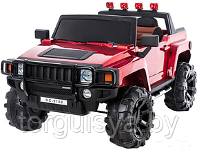 Двухместный детский электромобиль HUMMER H3 LUX (Красный лак)