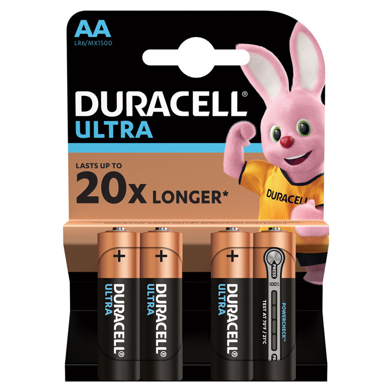 Батарейка Duracell UltraPower AA (LR06) алкалиновая, 4BL