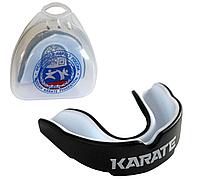 Капа детская Karate Fight Expert MGX-003 kr blk, с футляром, черный/белый, капа детская, капа односторонняя