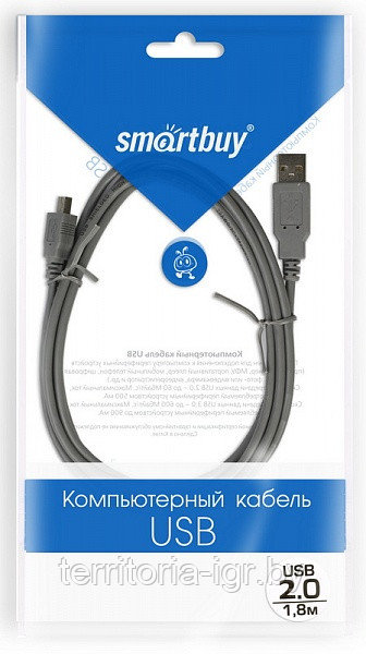 Кабель USB - Mini USB K640 1.8м. Smartbuy