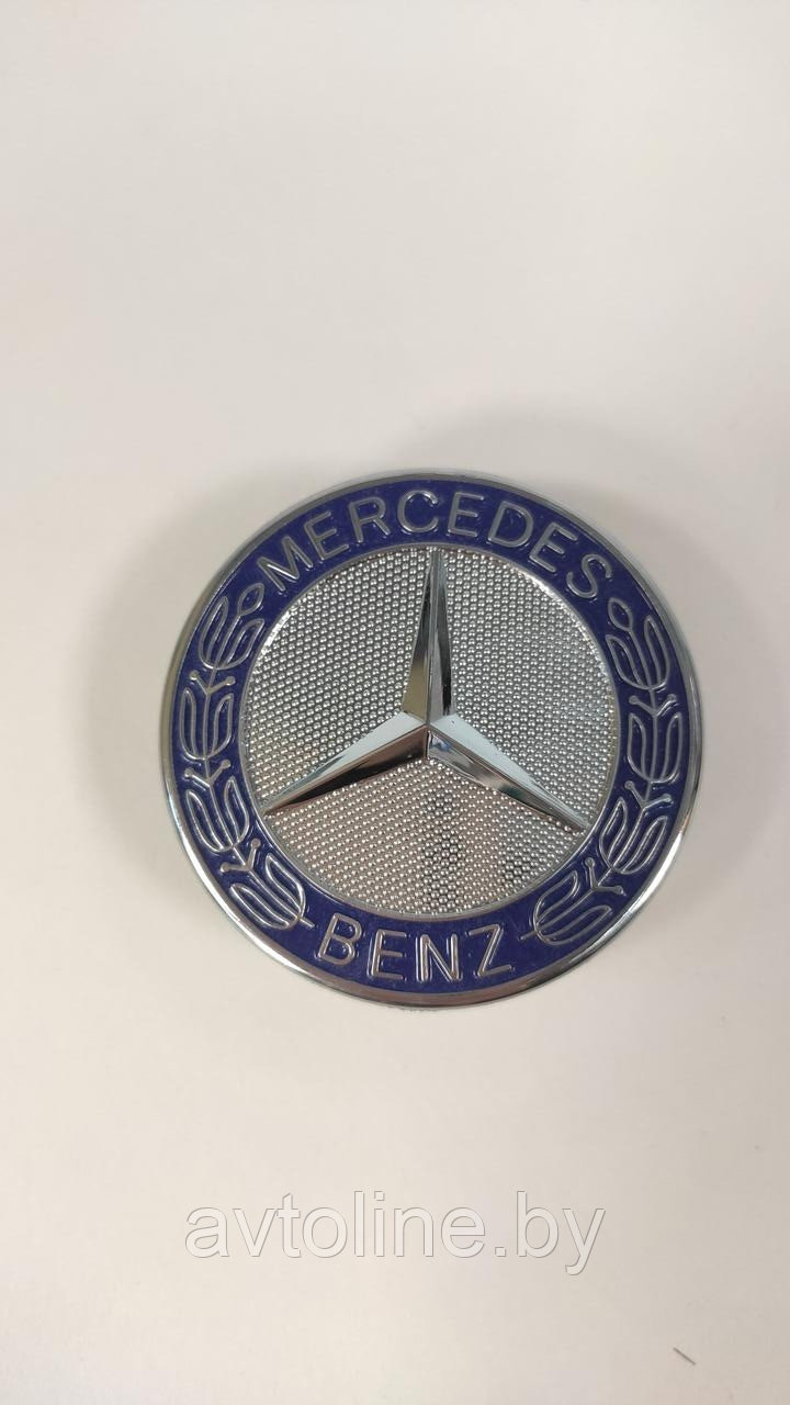 Эмблема MERCEDES (заглушка на пружинках) синяя EM-0013, фото 1