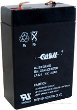 Аккумулятор CASIL CA628 6В 2.8 Ач (герметизированная свинцово-кислотная аккумуляторная батарея 6V, 2.8Ah)