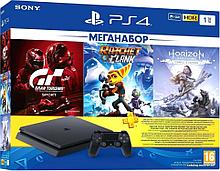 Игровая приставка Sony PlayStation 4 1TB GTR + Ratchet & Clank + Horizon Zero Dawn