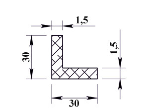Алюминиевый уголок 30х30х1,5 (2,0 м) - фото 2 - id-p136684431