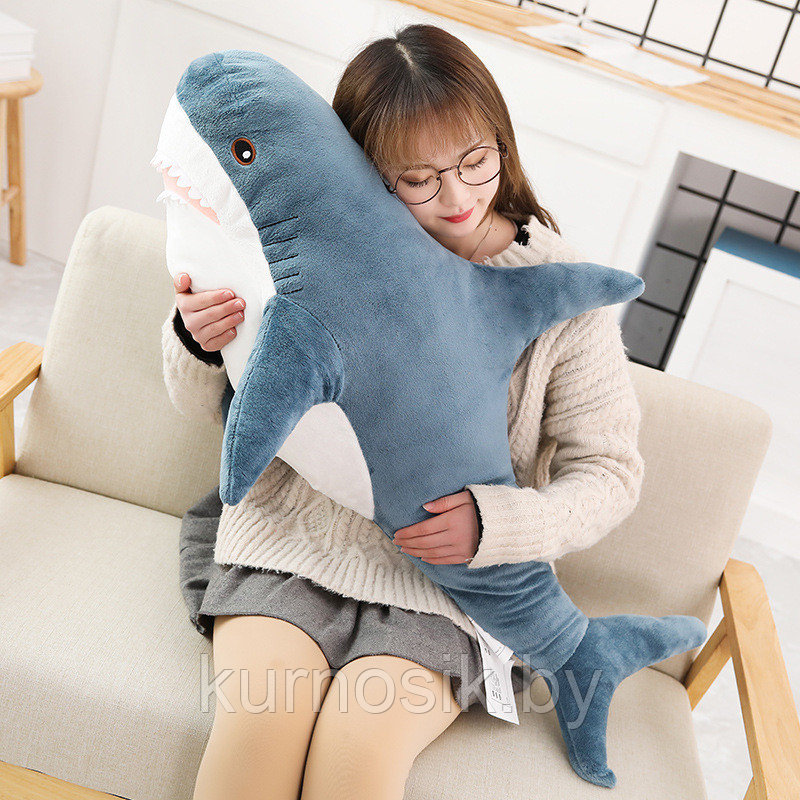 Акула плюшевая мягкая игрушка 60 см - фото 10 - id-p166432251