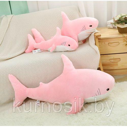 Акула мягкая игрушка плюшевая большая 120 см розовая - фото 1 - id-p166432315