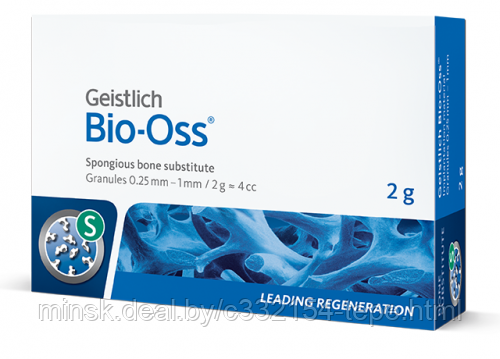 Geistlich Bio-Oss 2г. губчатый костный заменитель, размер S мелкие гранулы 0,25-1 мм, 2 г - фото 1 - id-p166436685