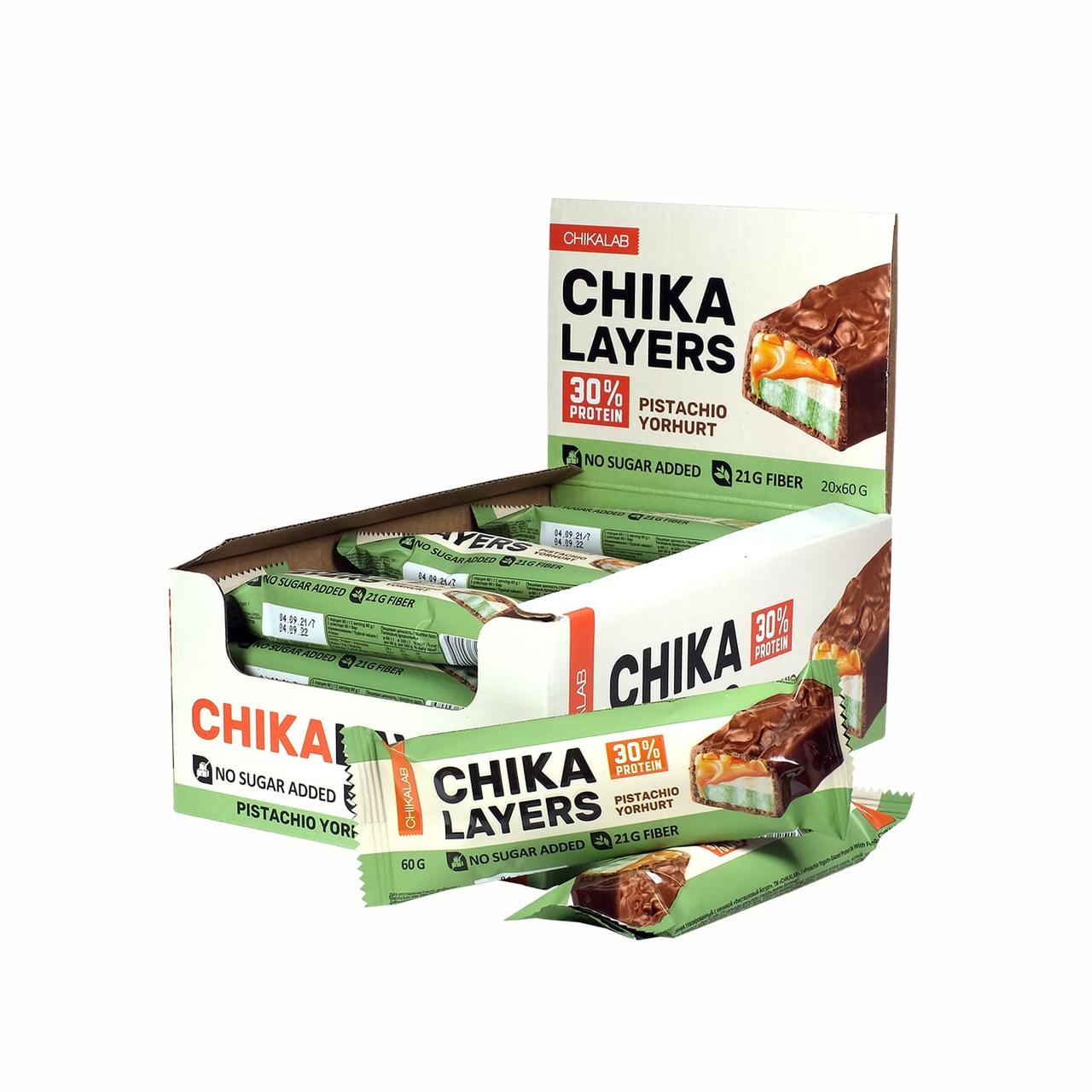 Протеиновый батончик Chikalab – Chika Layers - Pistachio Yogurt