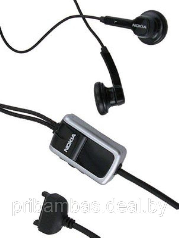 Наушники (стерео гарнитура) оригинальные Nokia HS-23 Черные pop-port для Nokia 3100, 3120, 3200, 322