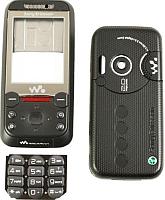 Корпус для Sony Ericsson W850i черный + серебристый совместимый