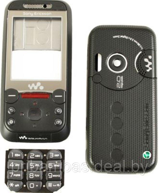 Корпус для Sony Ericsson W850i черный + серебристый совместимый - фото 1 - id-p250074