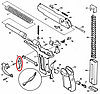Крючок спусковой фрезерованный "Красный" для МР-654К, МР-371, ММГ ПМ (53-59 год) тонкий., фото 8