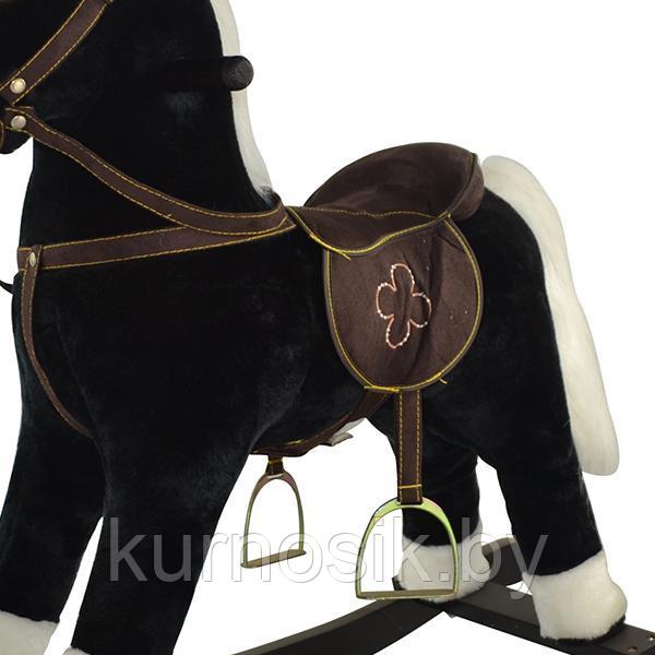 Лошадь-качалка Pituso FANDANGO музыкальная с колесами (арт.GS2033W) черная - фото 3 - id-p166490800