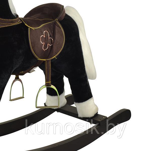 Лошадь-качалка Pituso FANDANGO музыкальная с колесами (арт.GS2033W) черная - фото 4 - id-p166490800