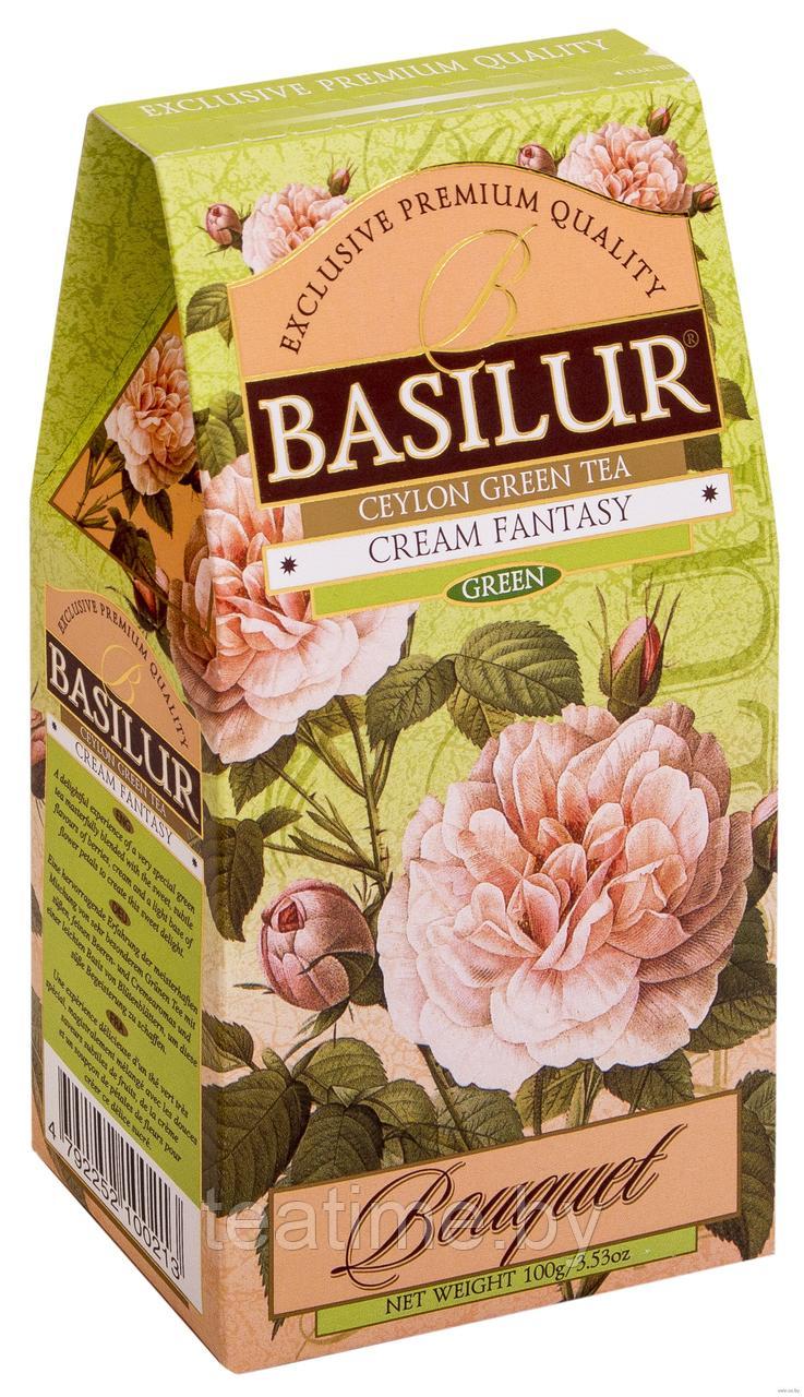 Чай "Basilur" "Bouquet" карт. 100г.*12, cream fantasy зел. (Букет кремовая фантазия)