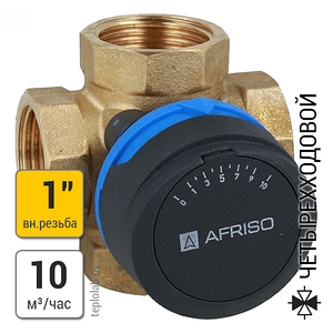 Afriso ARV ProClick 484, 1" клапан четырехходовой смесительный