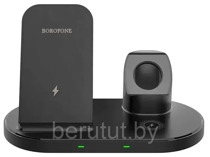 Беспроводная зарядка 3 в 1 Borofone BQ10 (iPhone+Apple Watch+AirPods) черная - фото 4 - id-p166494110