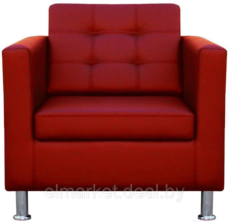 Кресло Бриоли Дилли клетка L19 красный - фото 1 - id-p166495518